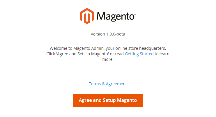 Magento 2 welcome message