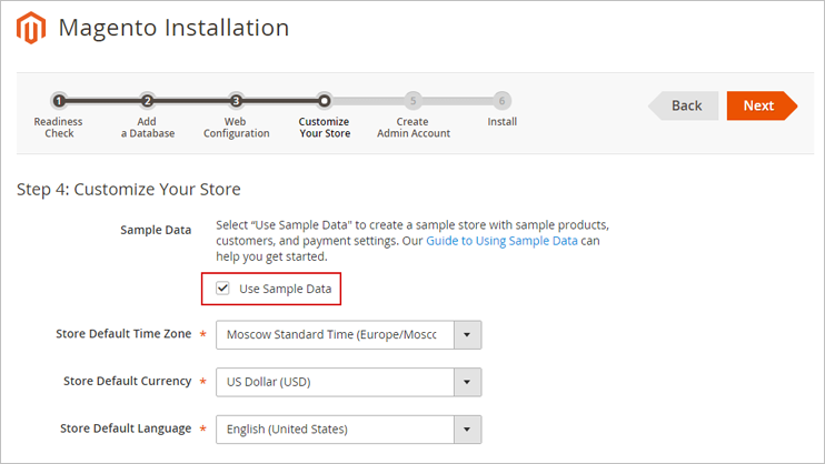 Magento 2 time zone, currency and language